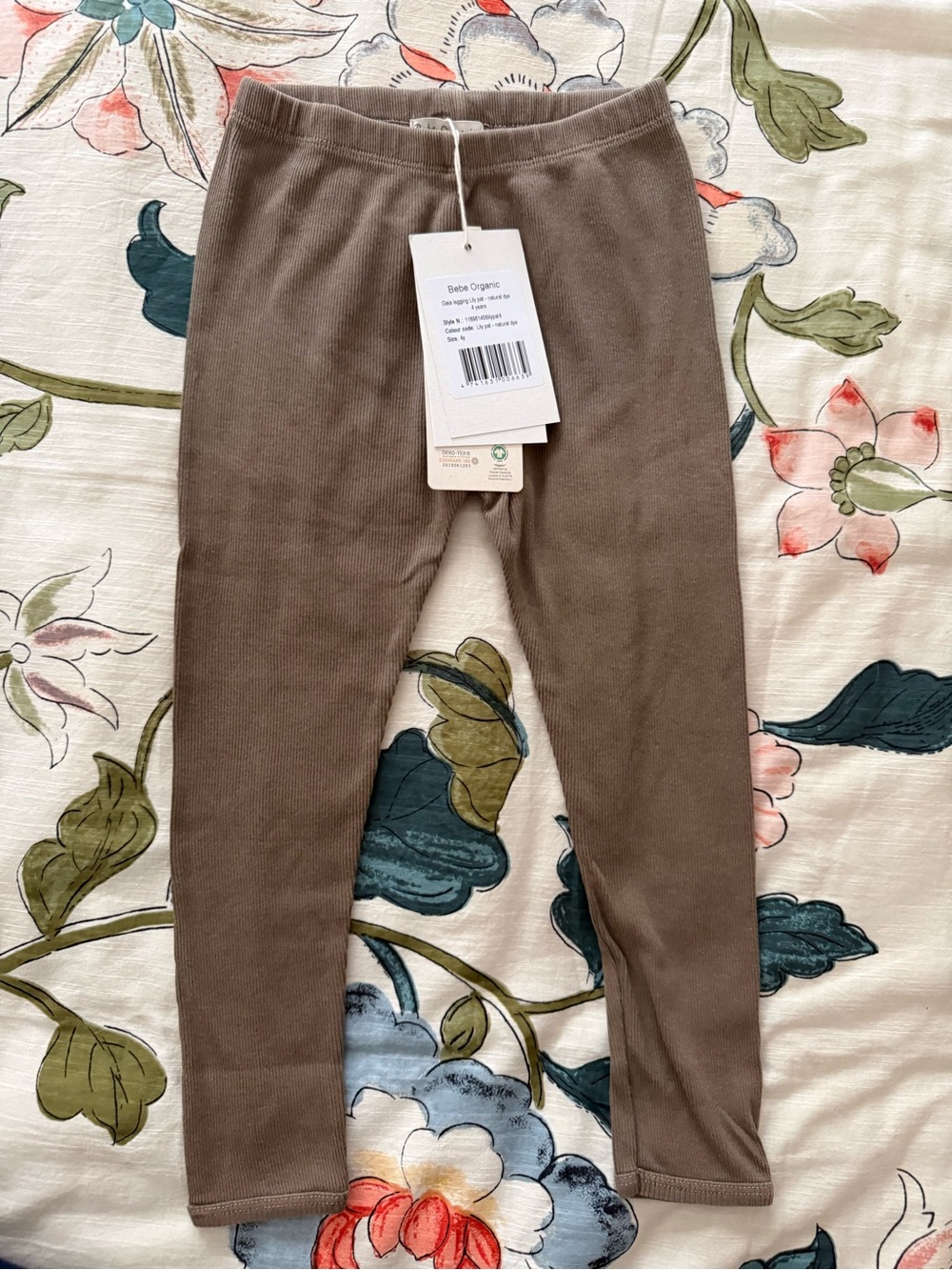 Bebe Organic Kids Brown Knit Leggings
